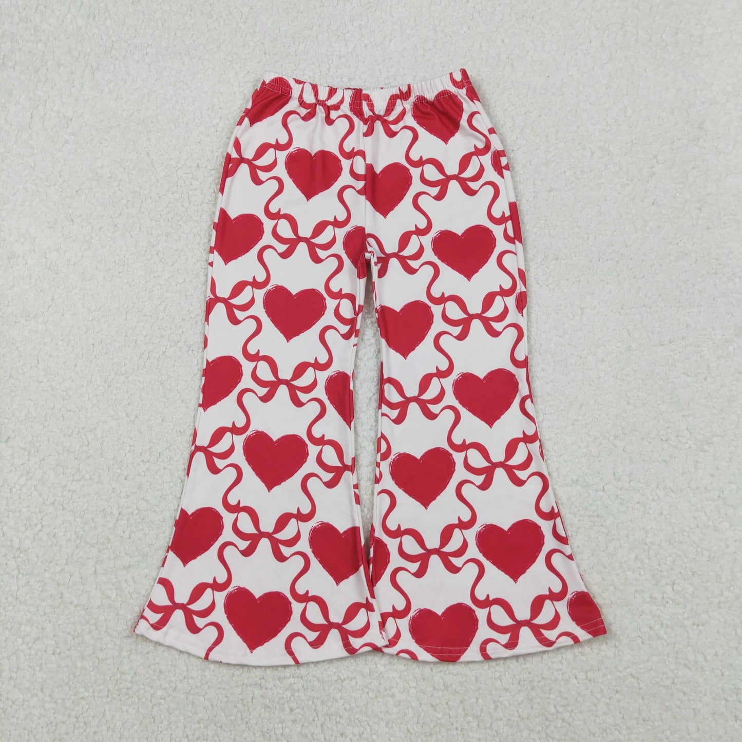 RTS Girls Kids Bows Hearts Valentine's Day Bell Pants Bottoms