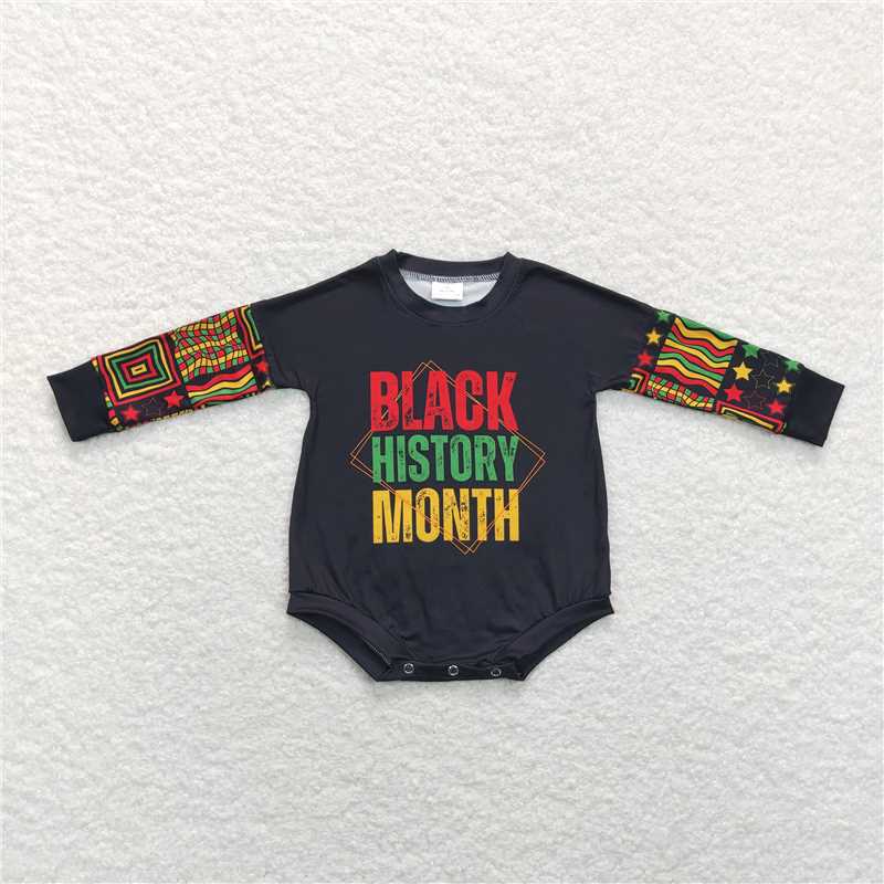 7.7 RTS NO MOQ Baby Boys Bodysuit LR0900 Black History Month African Rompers