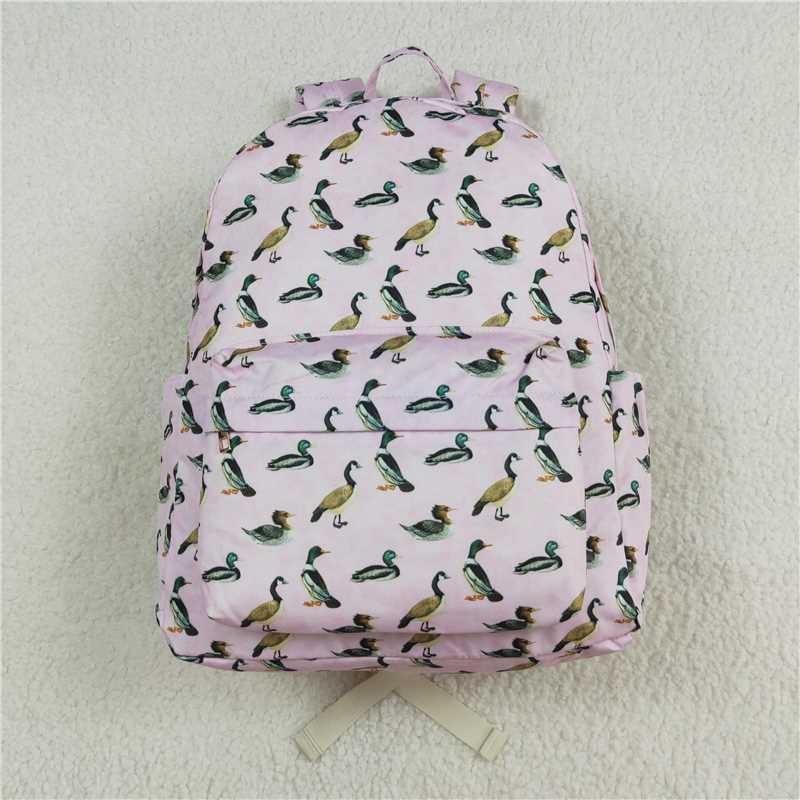 RTS NO MOQ Baby Kids Backpacks BA0203 Pink Ducks Print Back Bags