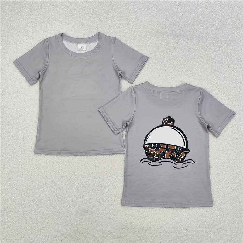 RTS NO MOQ Summer Baby Boys Shirt BT0961 Fishing Camo Float Short Sleeve Tee Shirts Tops