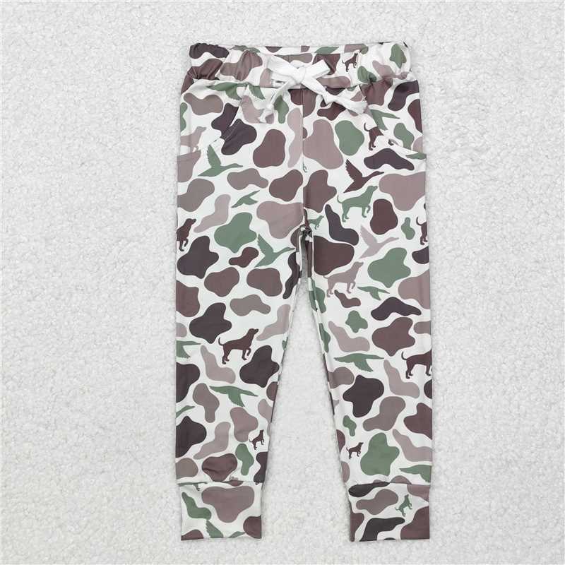 RTS NO MOQ Baby Girls Long Pants P0660 Ducks Dogs Hunting Camo Bottoms Pants