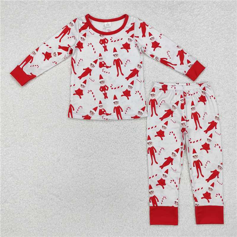 RTS NO MOQ Baby Boys Sets BLP0895 Christmas Shelf Bamboo Pajamas Outfits Clothes Sets