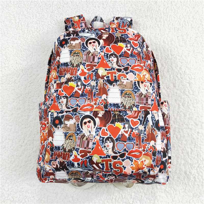 RTS NO MOQ Baby Kids Backpacks BA0173 Red Heart Color Singer Backpack Back Bags