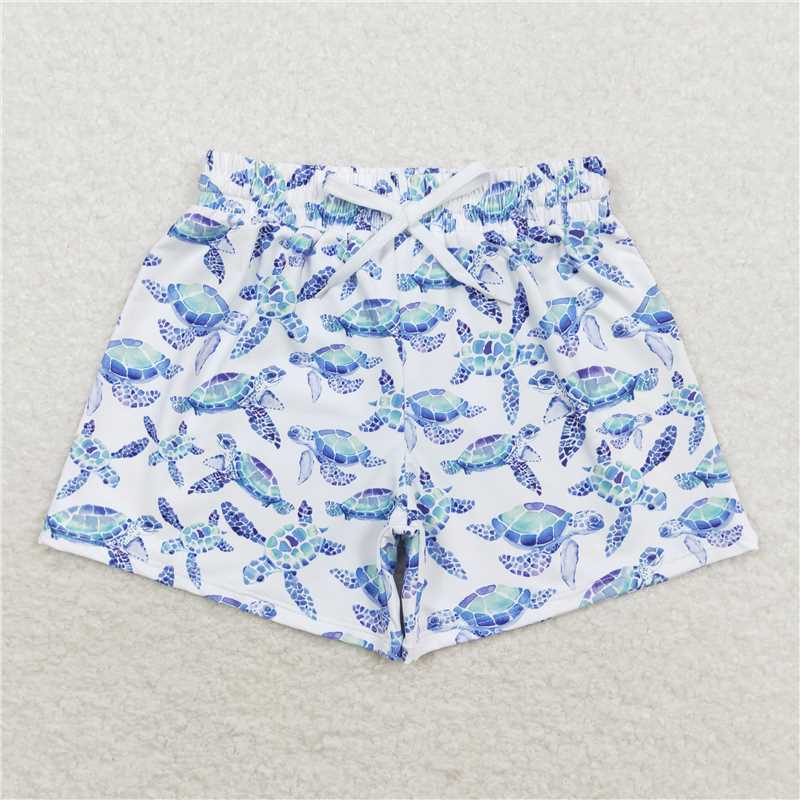 RTS NO MOQ Baby Boys Summer pants S0431 Sea Turtles Trunk Print Bottoms Swimsuits