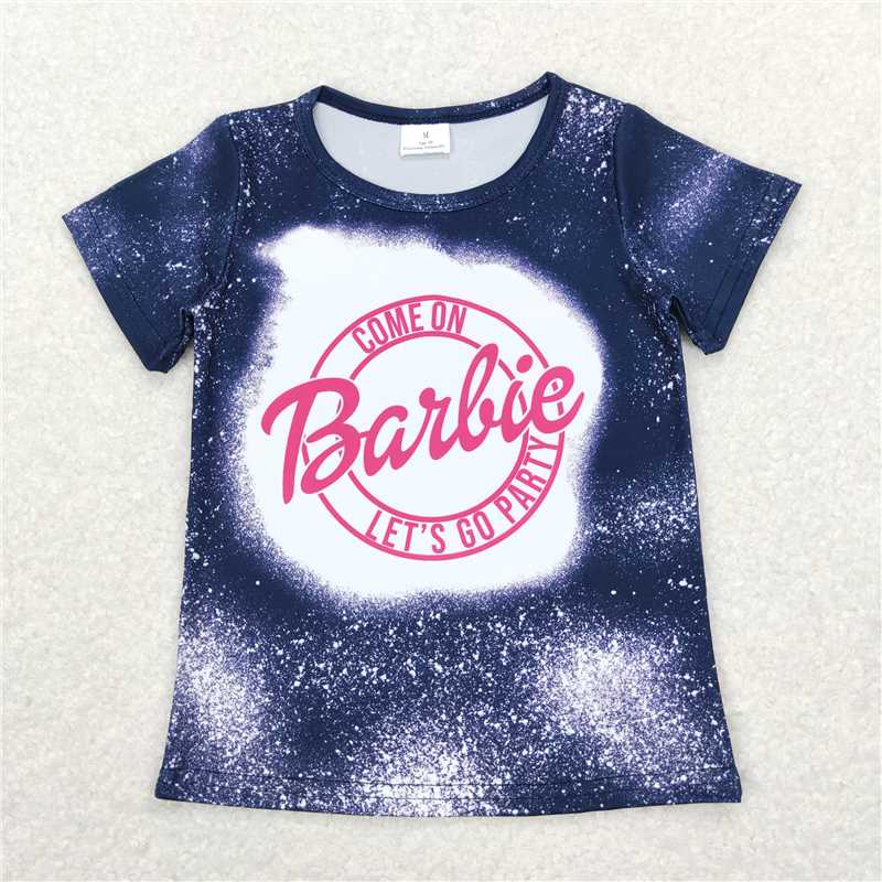 5.20 RTS NO MOQ Summer Baby Girls Short Sleeve GT0310 Bleached Doll Short Sleeve Tee Shirt Tops