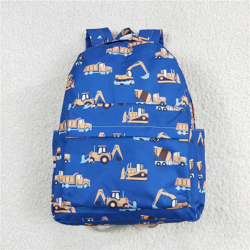 7.8 RTS NO MOQ Baby Kids Backpacks BA0169 Navy Construction Backpack Back Bags