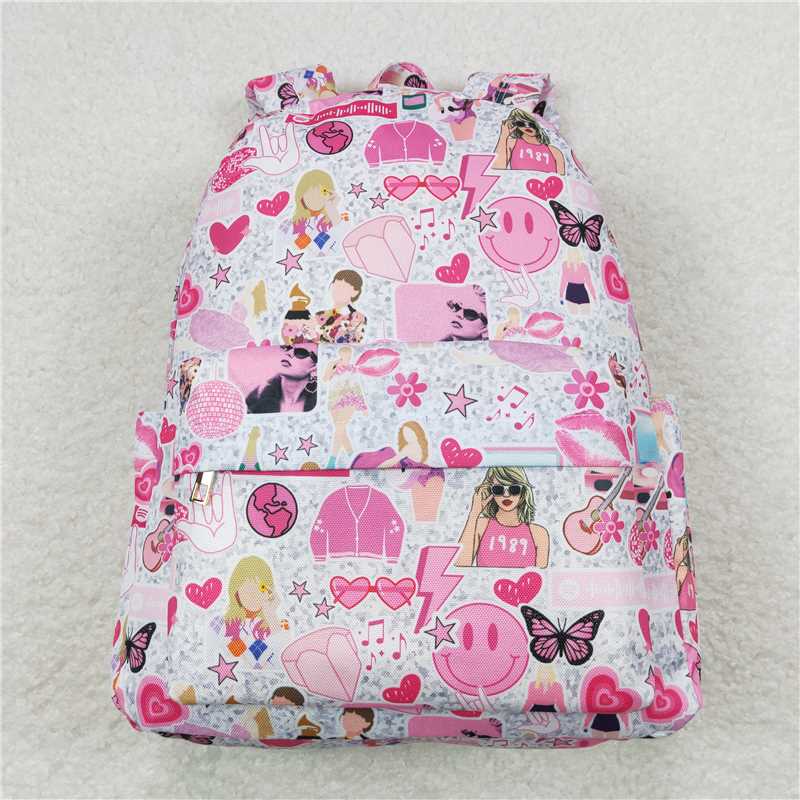 7.8 RTS NO MOQ Baby Kids Backpacks BA0164 Pink Singer Backpack Back Bags