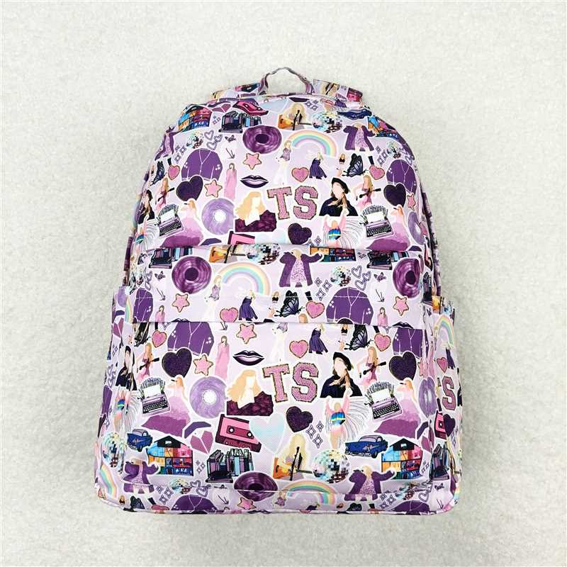 7.8 RTS NO MOQ Baby Kids Backpacks BA0172 Purple Color Singer Backpack Back Bags
