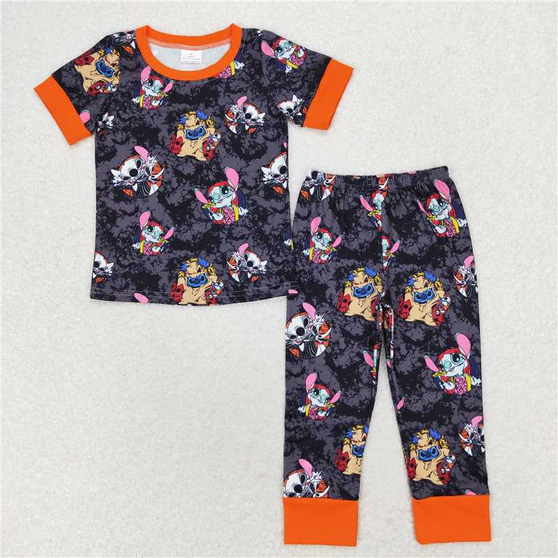 RTS NO MOQ Baby Boys Summer Sets BSPO0417 Halloween Tops Pants Pajamas Clothes Sets