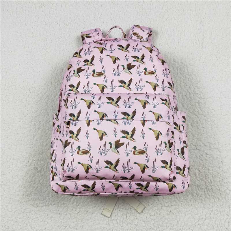RTS NO MOQ Baby Kids Backpacks BA0202 Pink Ducks Zip Back Bags