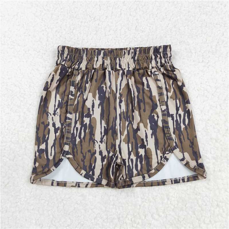 RTS NO MOQ Baby Girls Summer Pants SS0360 Green Camo Bottomland Shorts Bottoms