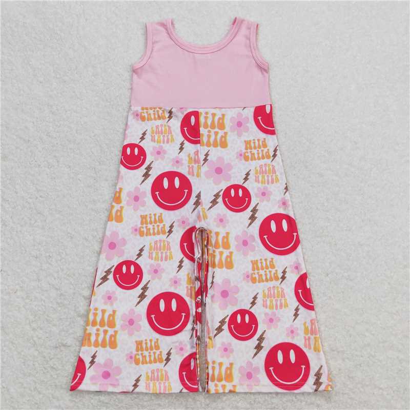 RTS NO MOQ Summer Baby Girls Bodysuit SR1195 Mama Tried Pink Sleeveless Jumpsuits