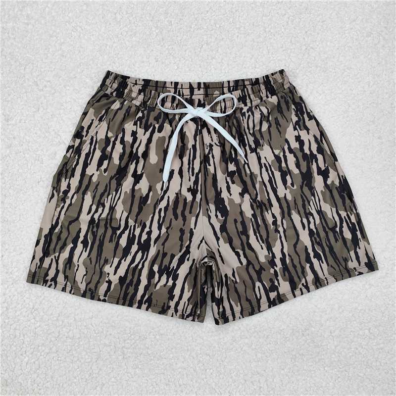 7.4 RTS NO MOQ Adult Man Summer Pants S0324 Green Camo Bottom Trunk Shorts Swimwear