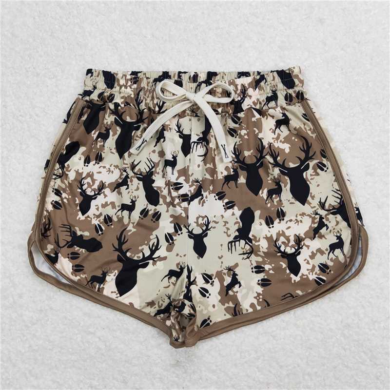 7.4 RTS NO MOQ Adult Women Summer Pants SS0145 Green Deer Hunting Summer Shorts