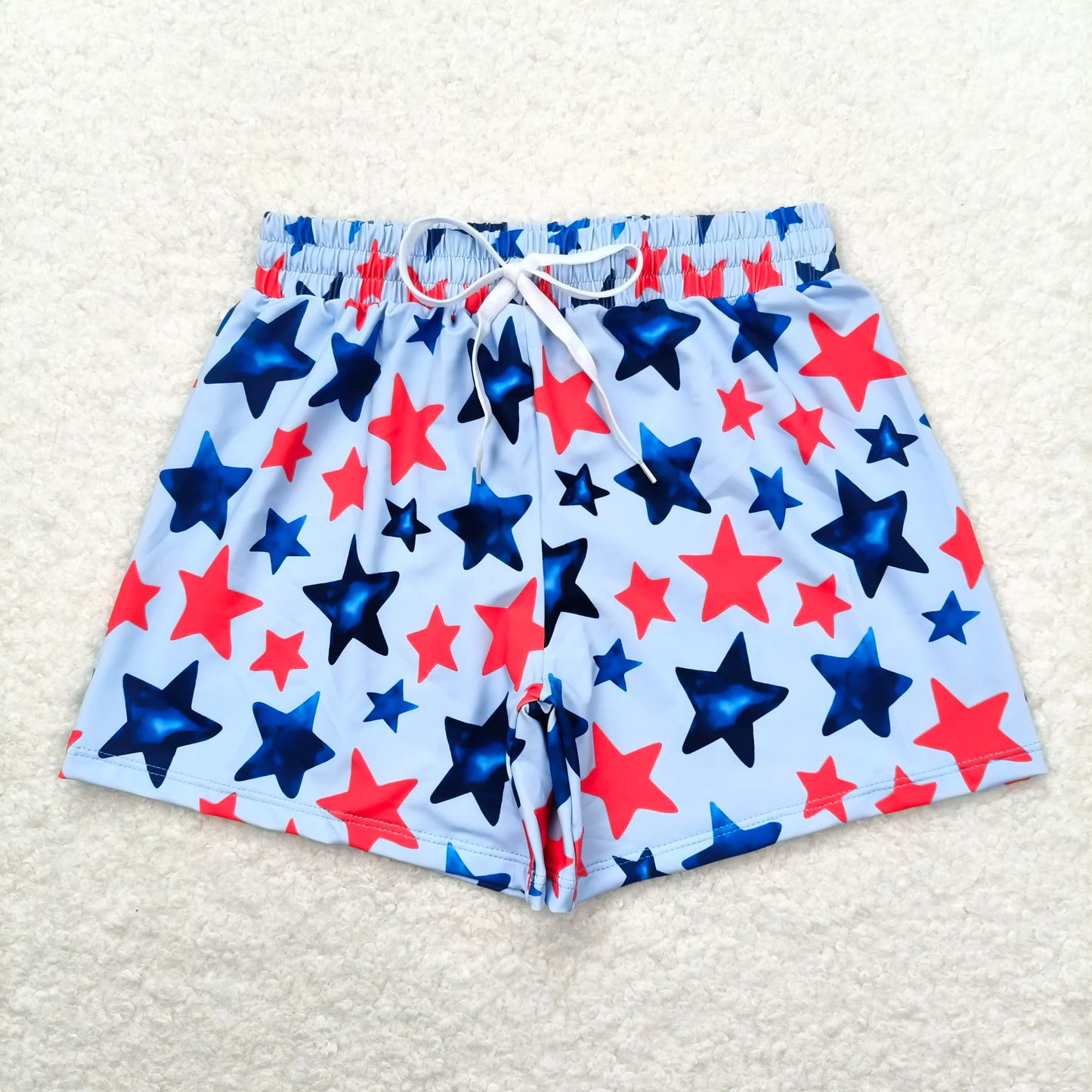 RTS NO MOQ Baby Boys Summer pants S0231 Blue Stars 4th Of July Trunks Swimsuits