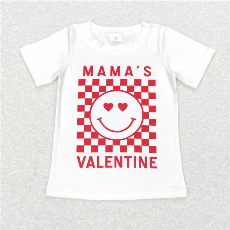7.17 RTS NO MOQ Summer Baby Boys Shirt BT0445 Mama's Valentines Short Sleeve Tee Shirts Tops