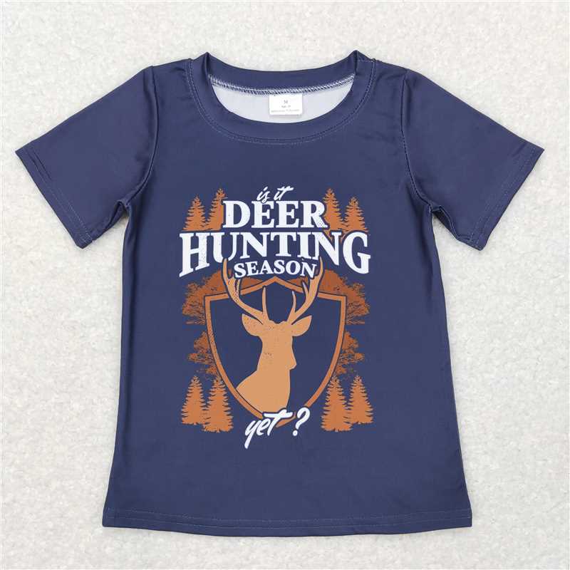 7.17 RTS NO MOQ Summer Baby Boys Shirt BT0439 Camo Deer Hunting Season Short Sleeve Shirts Tops