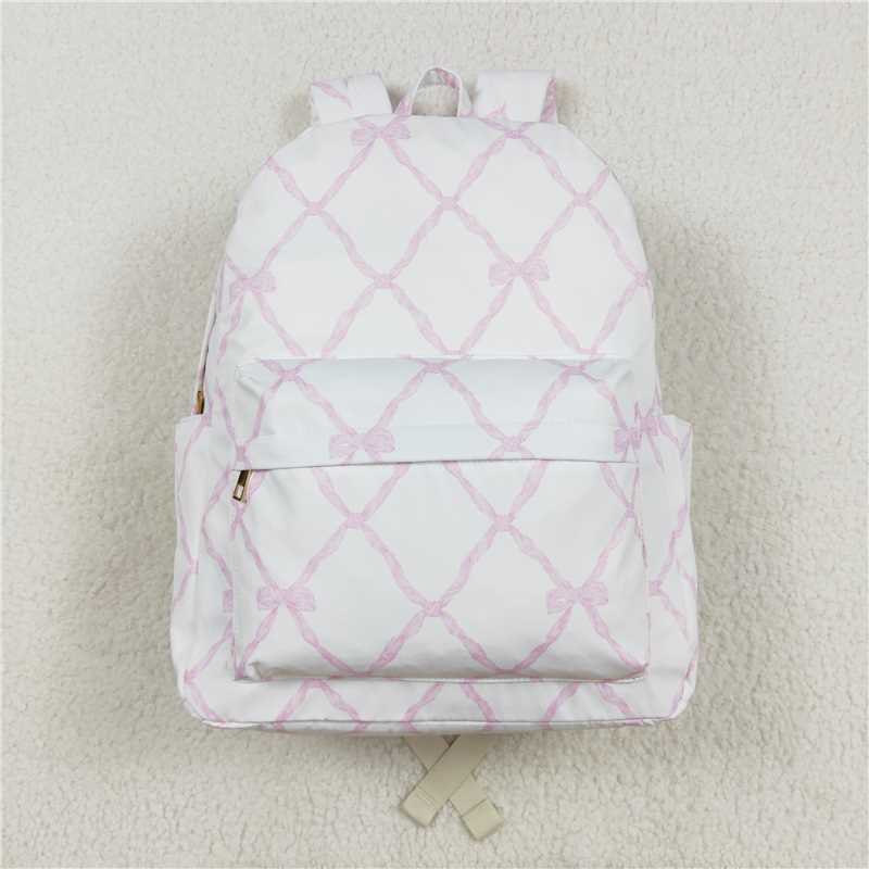 RTS NO MOQ Baby Kids Backpacks BA0225 Pink Bows Zip Back Bags