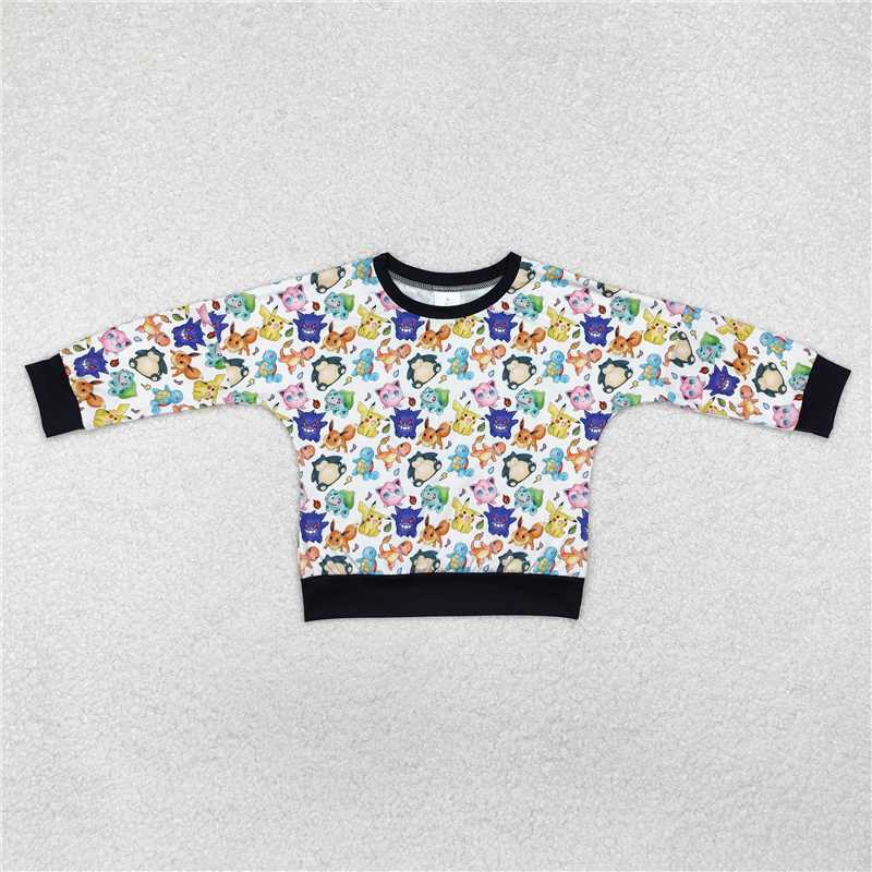 RTS NO MOQ Baby Boys Long Sleeve BT1053 Black Turtle Squirrel Tee Shirts Tops
