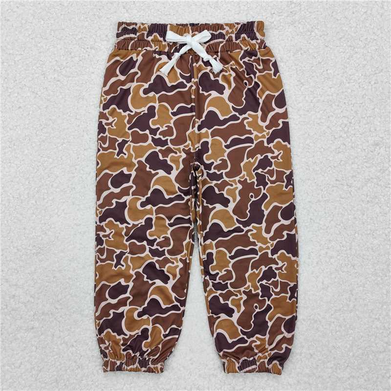 RTS NO MOQ Baby Girls Long Pants P0669 Coffee Hunting Camo Bottoms Jogger Pants