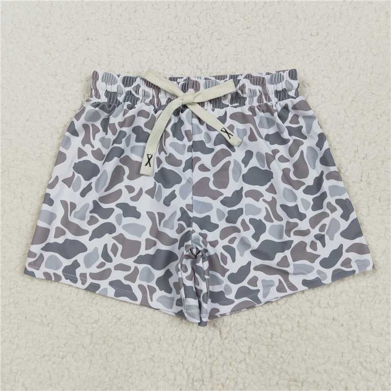 RTS NO MOQ Baby Boys Summer pants S0458 Grey Camouflage Trunks Bottoms Swimsuits