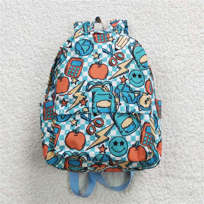 RTS NO MOQ Baby Kids Backpacks BA0071 Back To School Pencil Apple Green Back Bags
