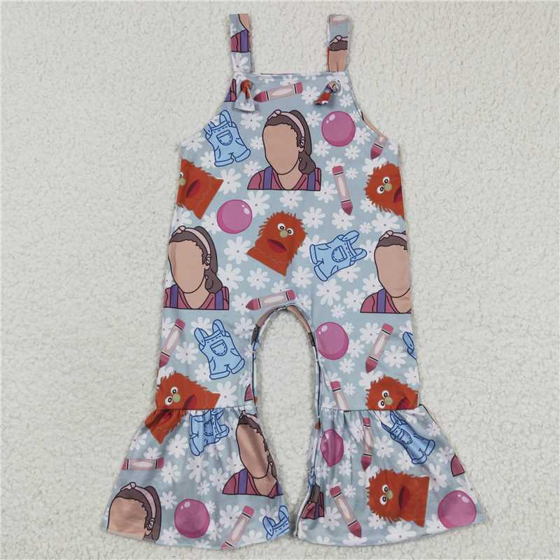 6.25 RTS NO MOQ Summer Baby Girls Bodysuit SR0348 Strap Jumpsuits Teacher Rompers
