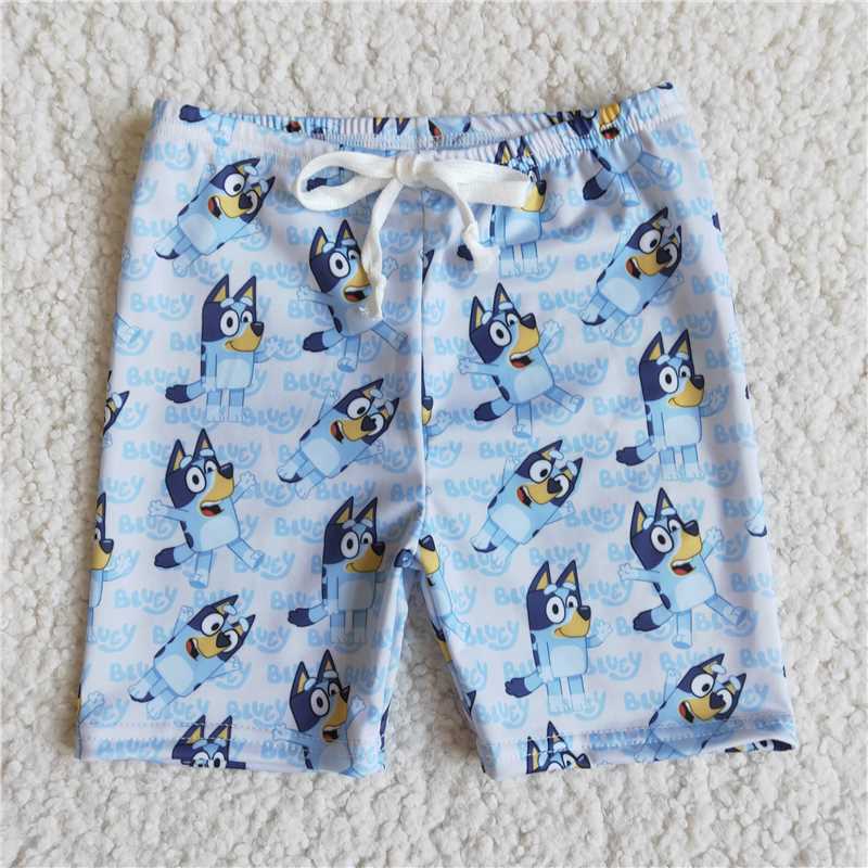 5.16 RTS NO MOQ Baby Boys Summer Pants E10-28 Blue Dog Trunk Swimsuits