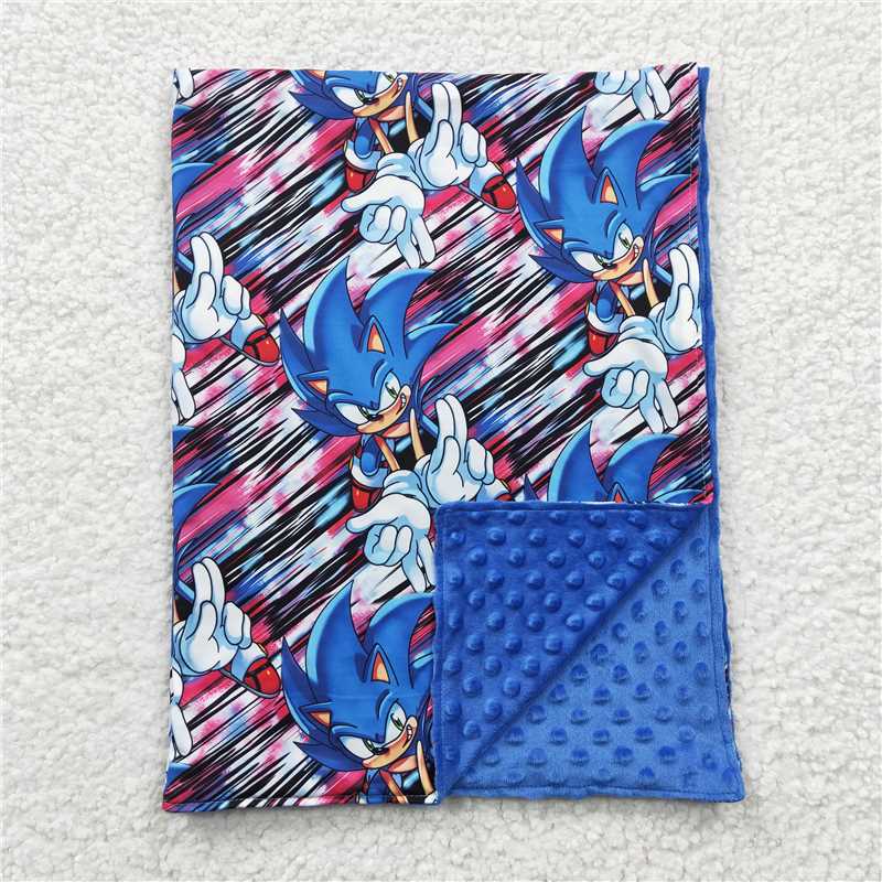 RTS NO MOQ Baby Kids Carpet BL0038 Blue Hedgehog Polka Dots Blankets