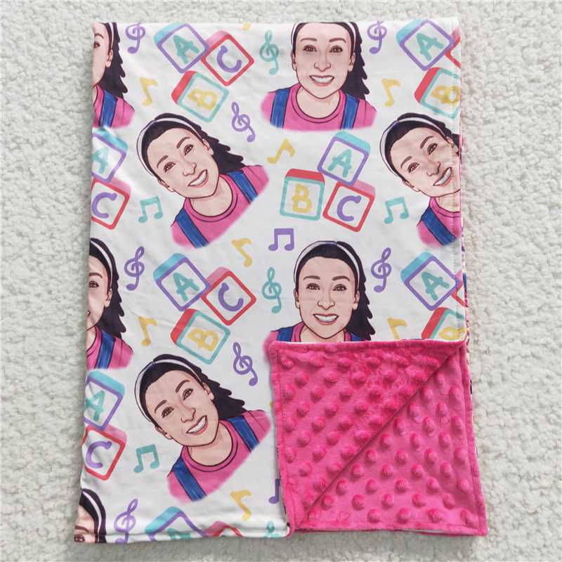 RTS NO MOQ Baby Kids Carpet BL0048 Teacher Hot Pink Polka Dots Blankets
