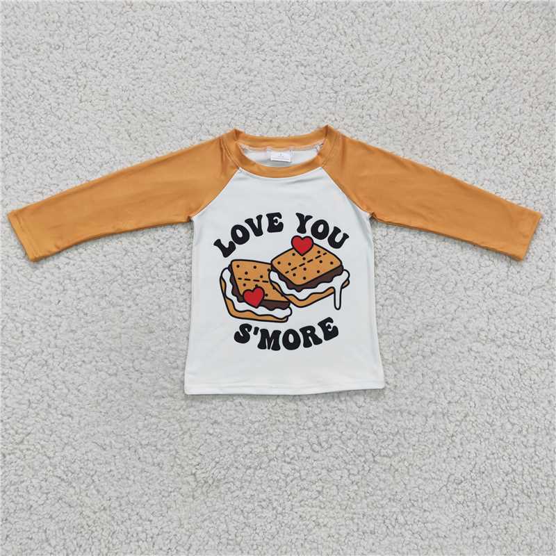 7.21 RTS NO MOQ Baby Boys Long Sleeve BT0123 Cookie Long Sleeve shirts tops