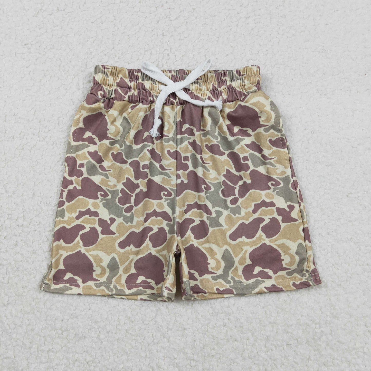 RTS Baby Boys Kids Khaki Camo Southern Pockets Shorts Bottom
