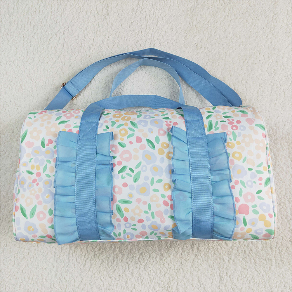 RTS NO MOQ Adult Gym backpack BA0292 Blue Ruffle Colorful Leopard Print Duffle Bags