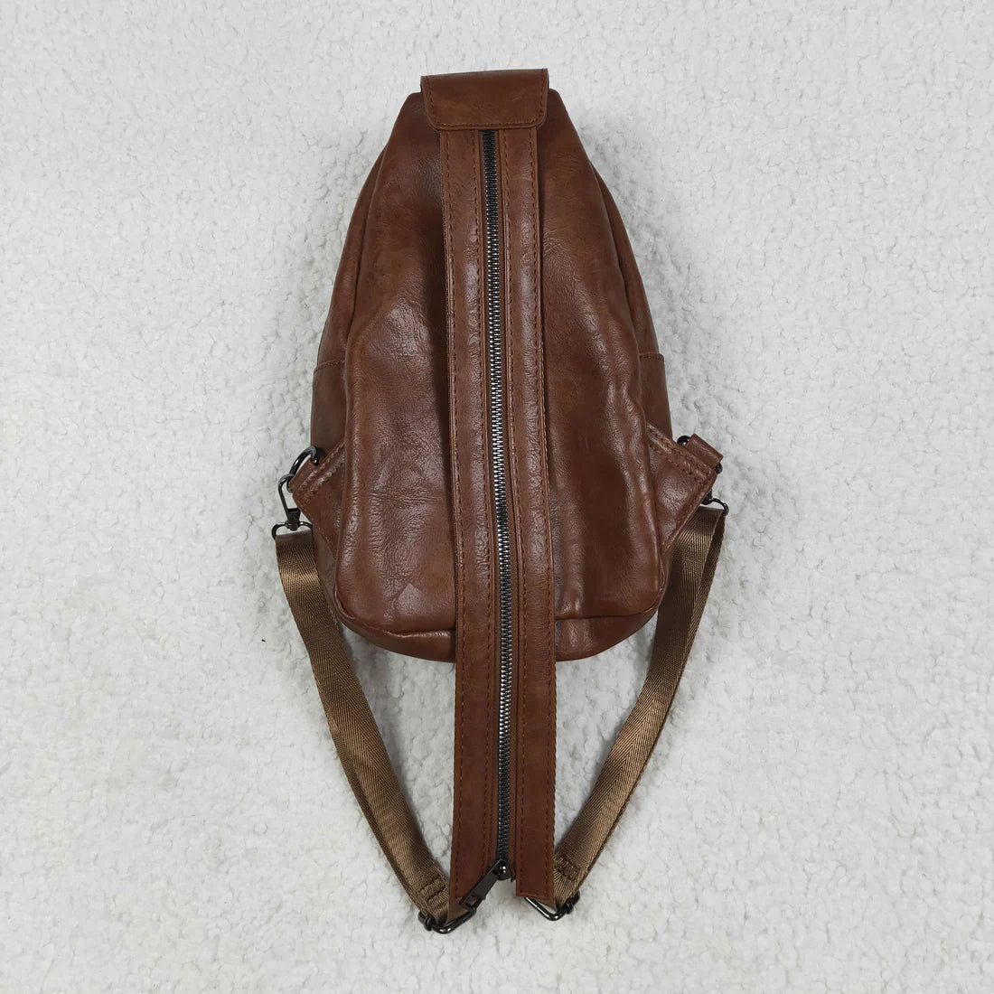 USA Shop RTS Brown Zipper Flowers Back Bags