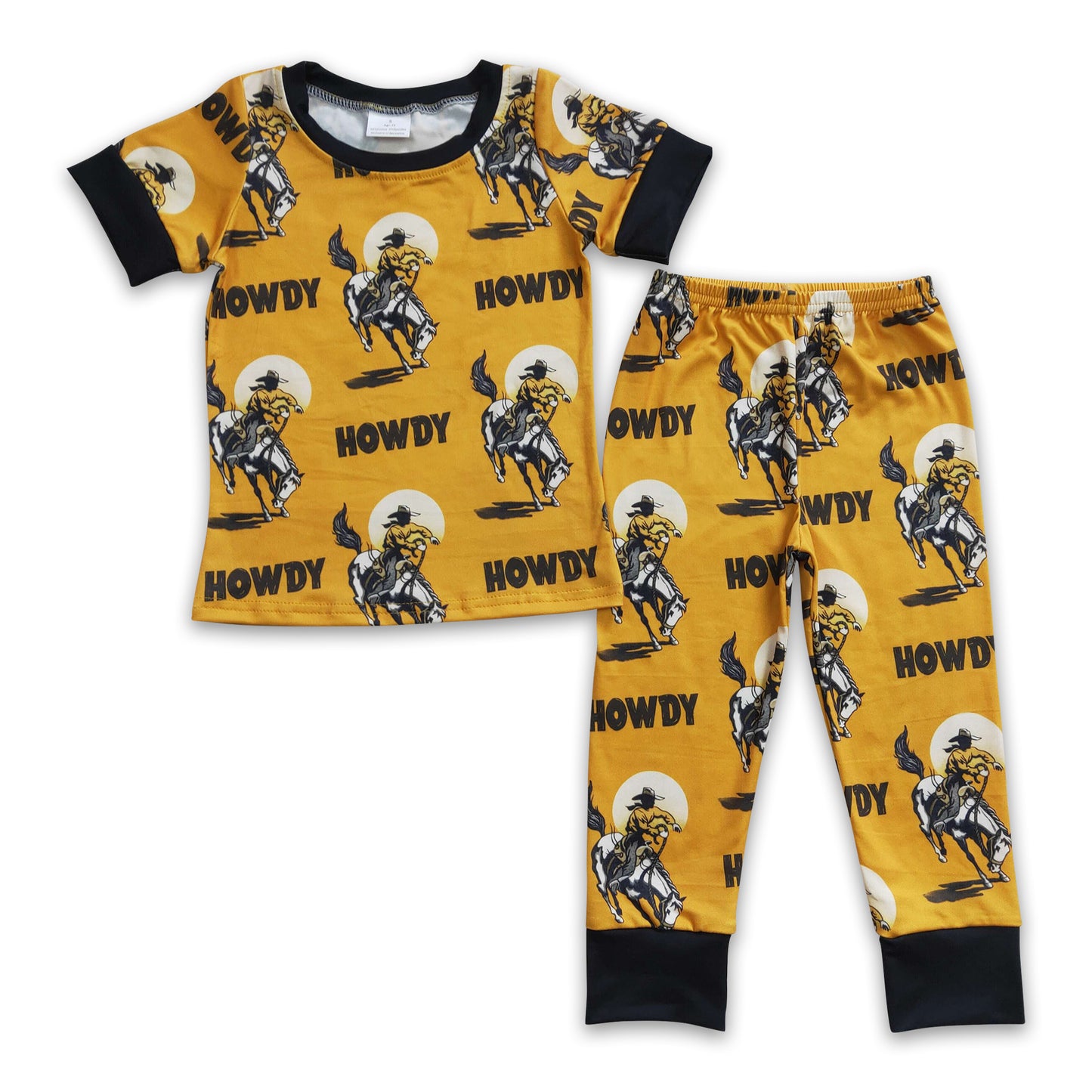 7.12 RTS NO MOQ Baby Boys Summer Sets BSPO0053 Howdy Western Pants Pajamas Clothes Sets