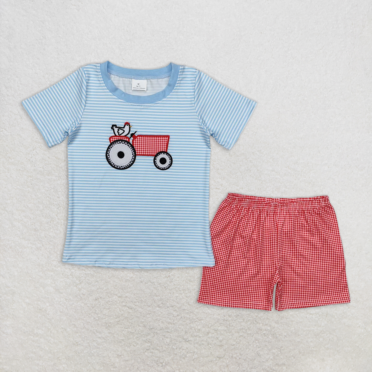 RTS NO MOQ Baby Boys kids Summer Sets BSSO1172 Farm Chicken Shirt Shorts Clothes Sets