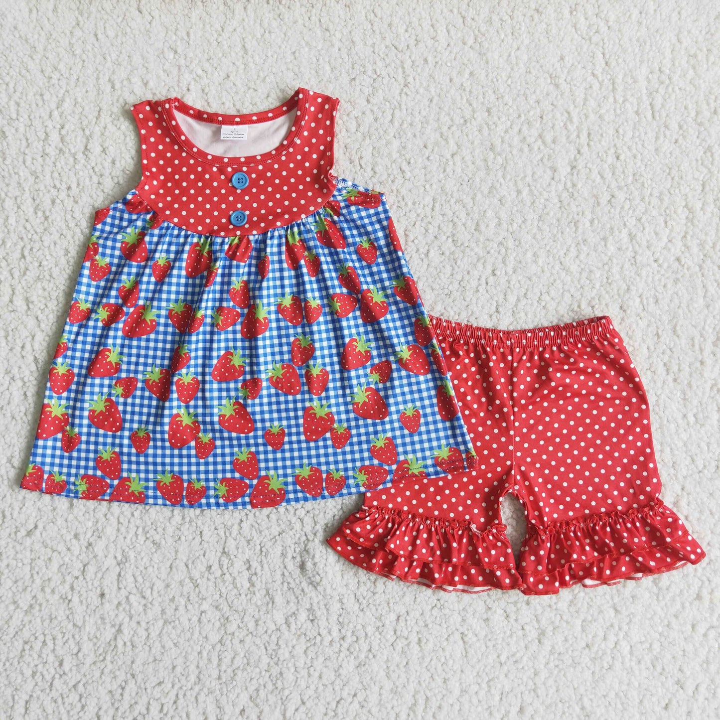 6.21 RTS NO MOQ Baby Girls Summer Sets C15-4 Western Cow Top Ruffle Shorts Sets