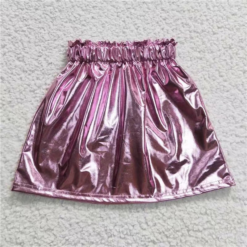 RTS NO MOQ Summer Sibling Baby Girls Leather Bottom Skorts Skirts