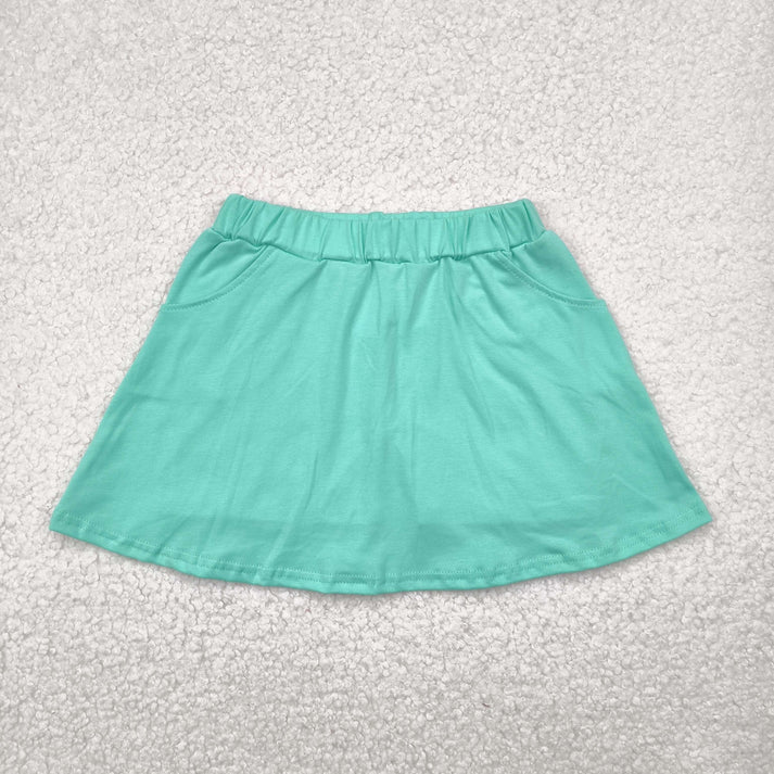 RTS NO MOQ Summer Sibling Baby Girls Pocket Cotton Skorts Skirts