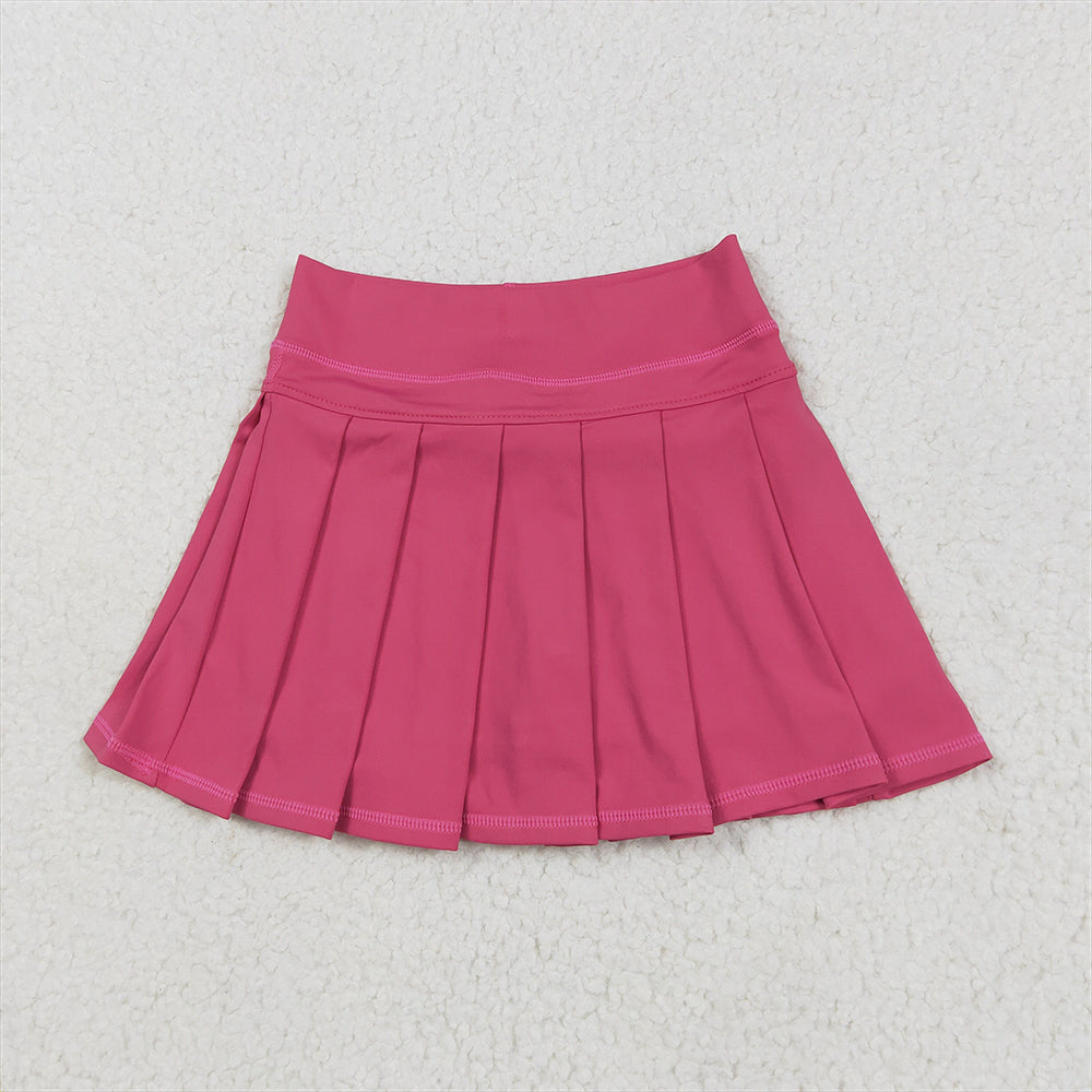6.3 RTS NO MOQ Baby Girls Summer Pants GLK0079 Hot Pink Yoga Active Wear Skorts Skirts