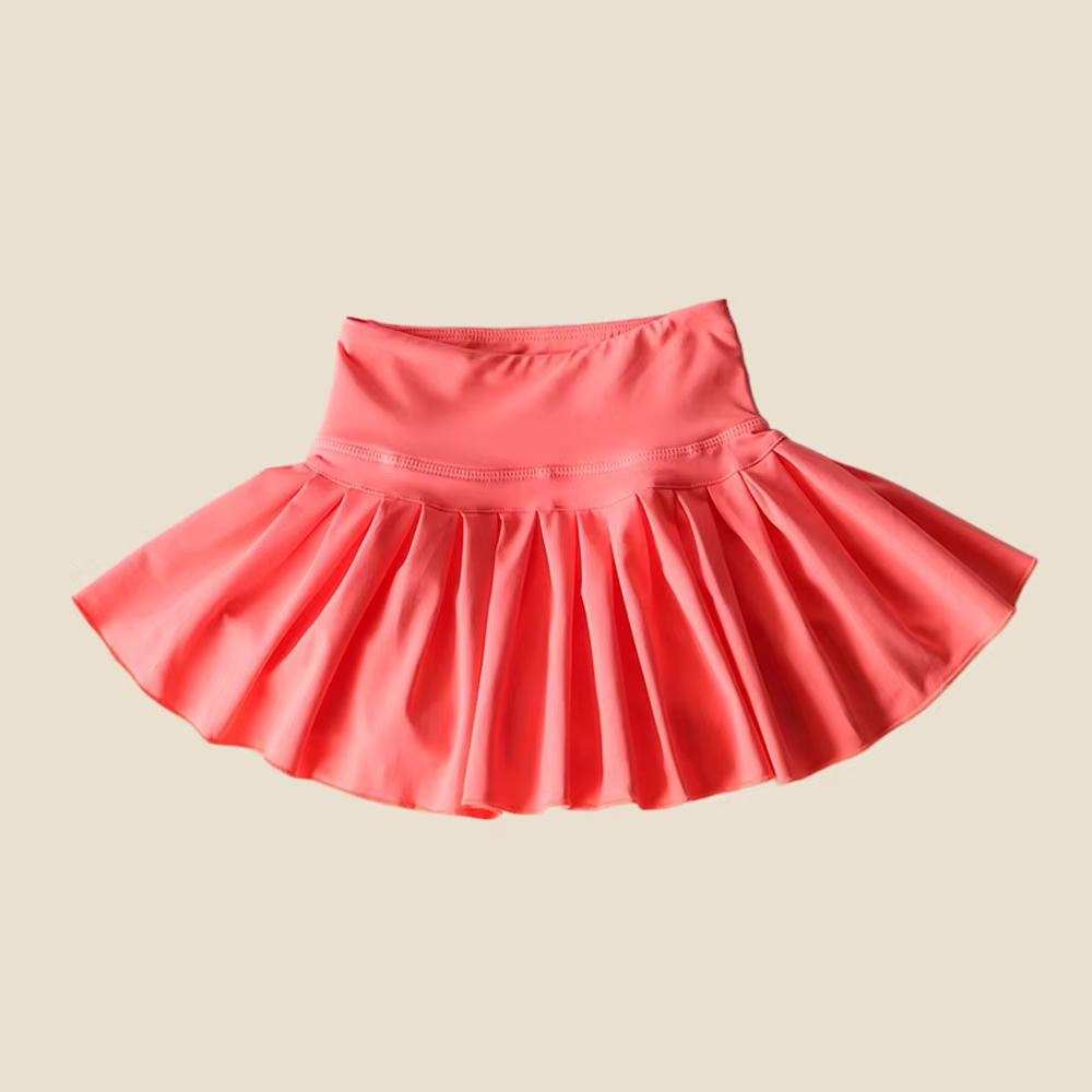 3.28 GLK0080 Orange high waist kids girls summer activewear skorts Pre-order