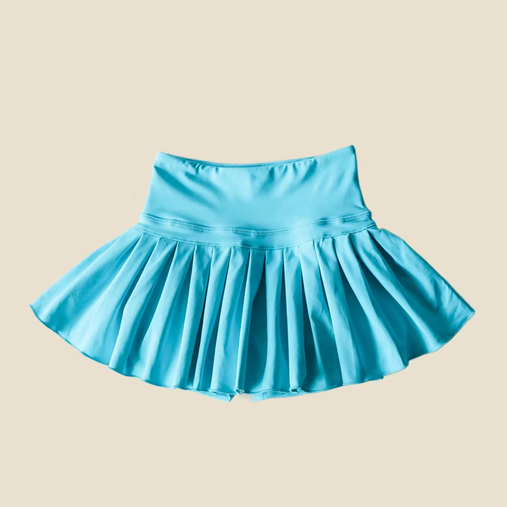 3.28 GLK0082 Blue high waist kids girls summer activewear skorts Pre-order