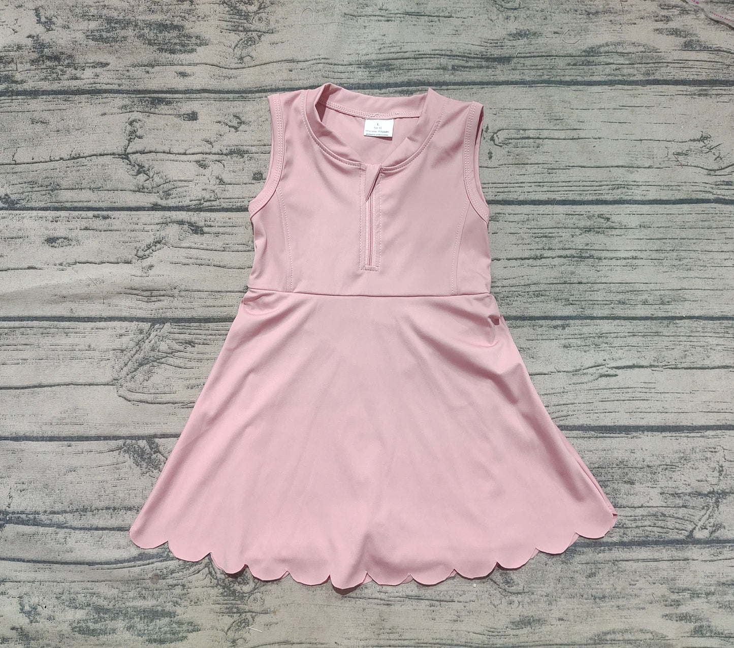 4.12 GSD2086 Baby Girls Light Pink Yoga Zip Active Wear Skort Knee Length Dresses Pre order