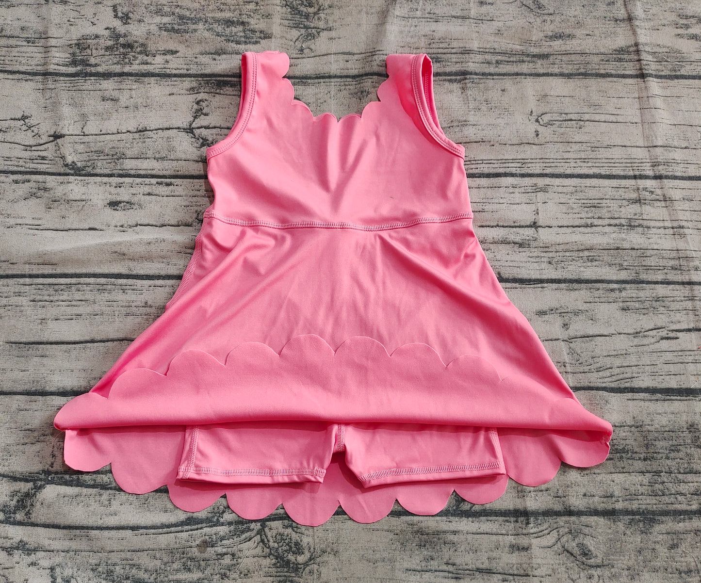 4.30 GSD2371 Baby Girls Pink Sleeveless Yoga Knee Length Dresses Preorder