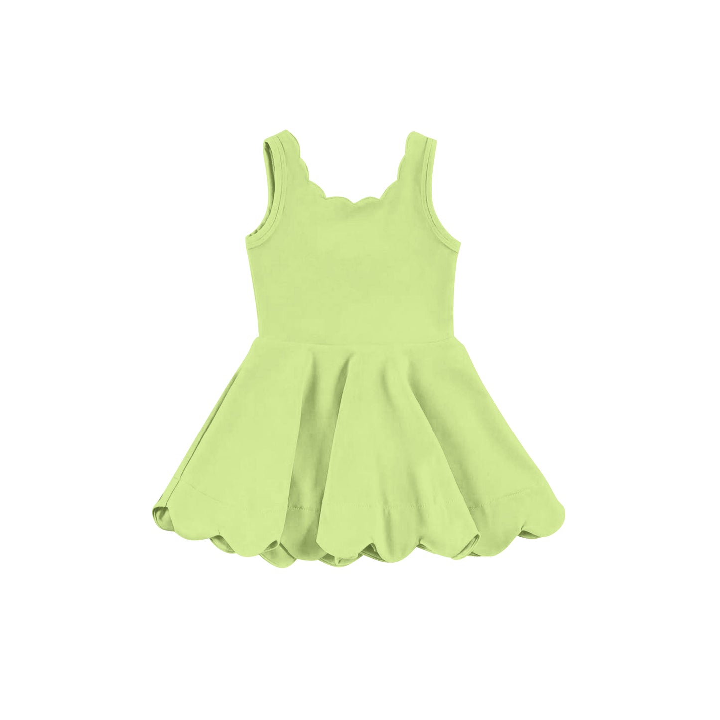 4.1 GSD2374 Green sleeveless kids girls summer athletic dresses pre order
