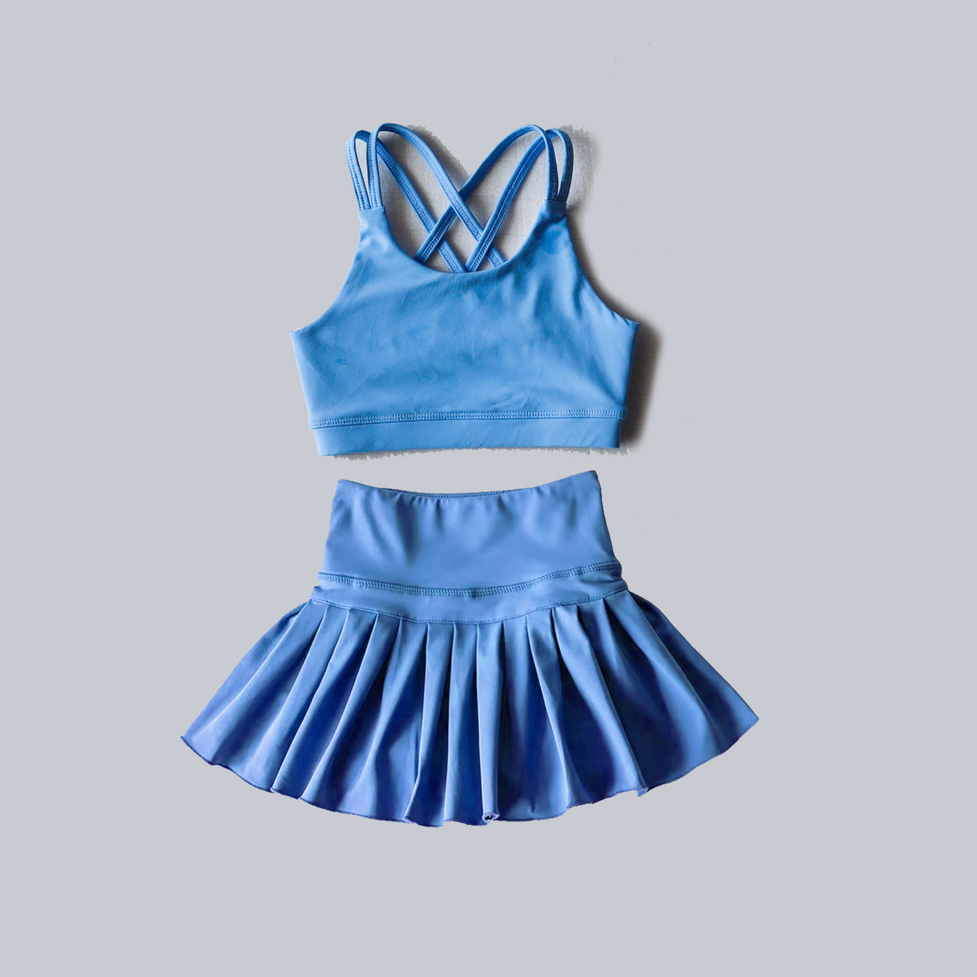 4.1 GSD2441 Dark Blue Baby Girls Sleeveless Top Skort Yoga Set Pre order