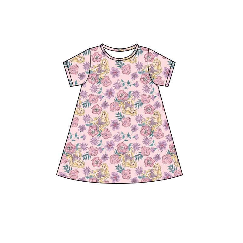 4.11 GSD2496 Baby Girls Princess Pink Short Sleeve Dress Pre order