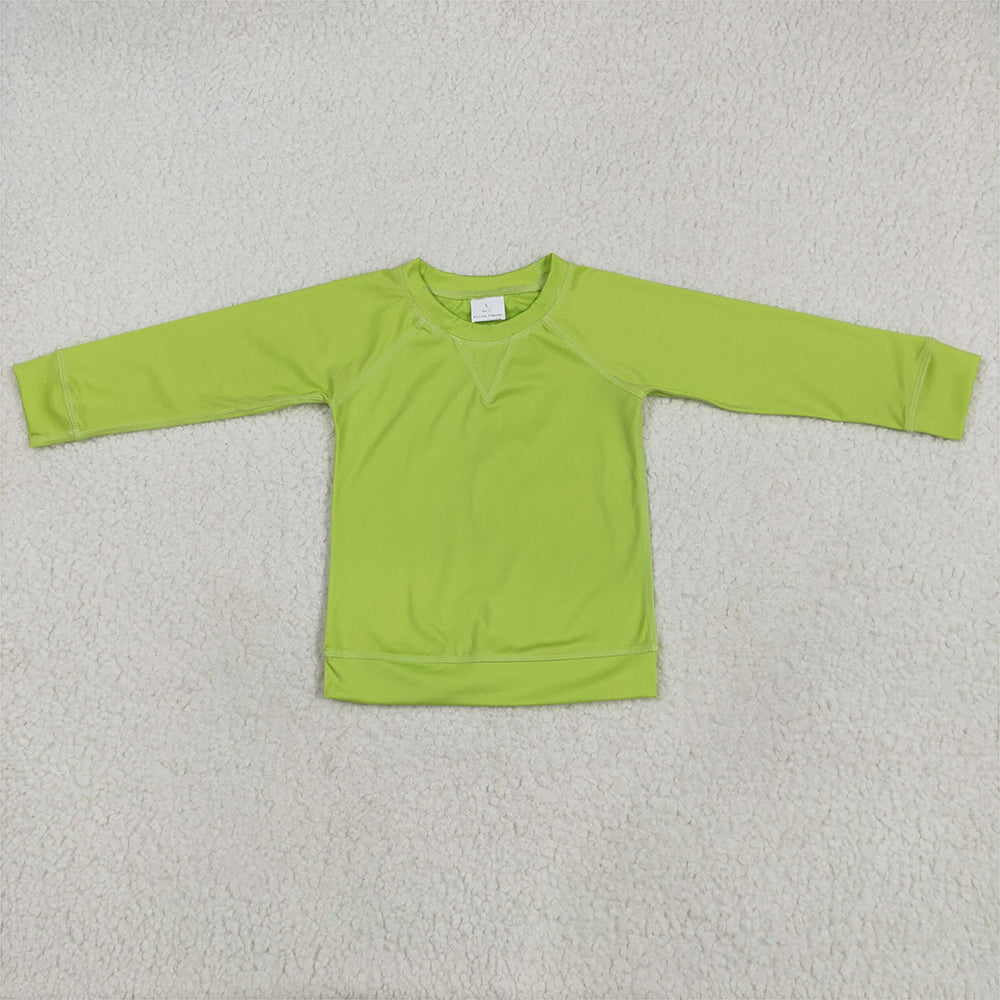 5.16 RTS NO MOQ Baby Girls Long Sleeve GT0971 Green Long Sleeves Yoga Shirts Tops
