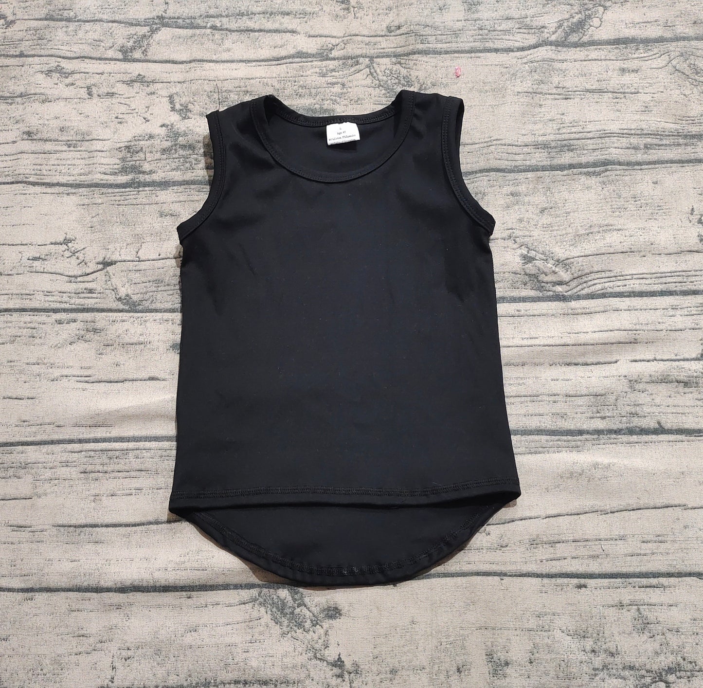 4.30 GT0987 Baby Girls Black Yoga Sleeveless Vests Top Preorder