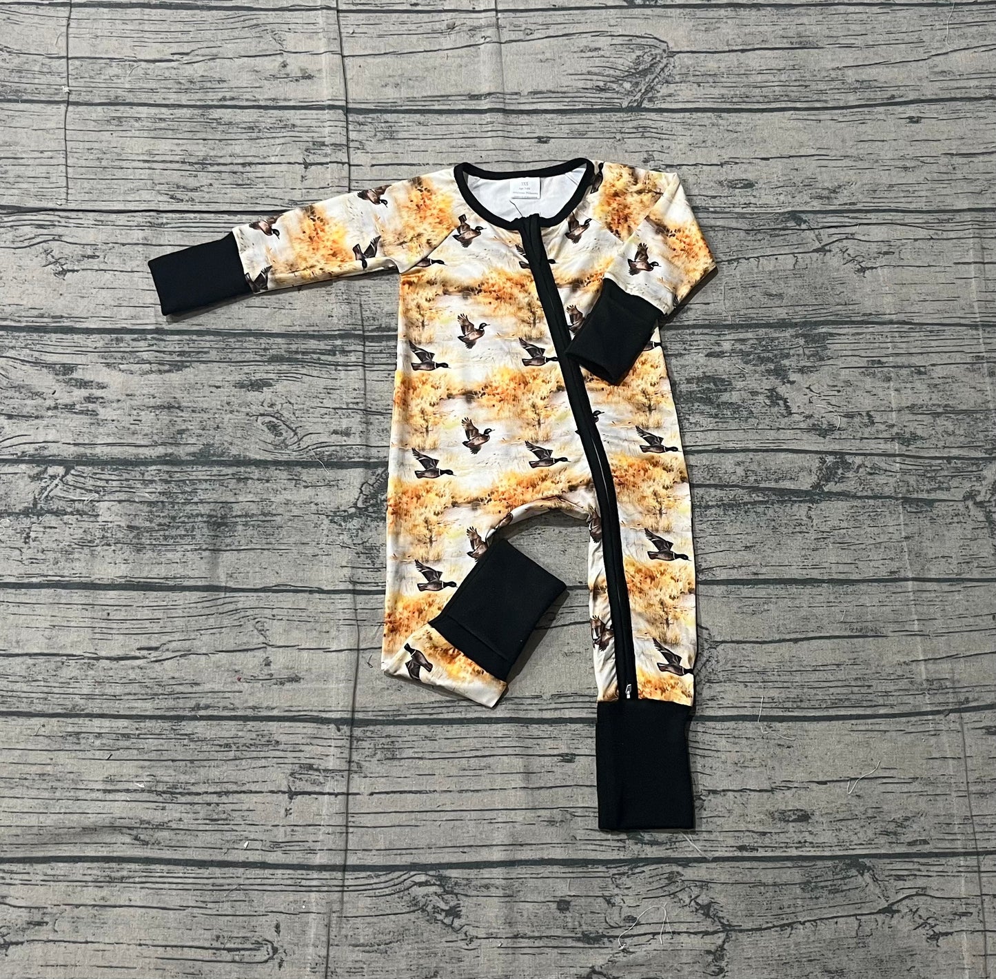 Baby Boys Infant Long Sleeves Ducks Zipper Sleeper Romper RTS